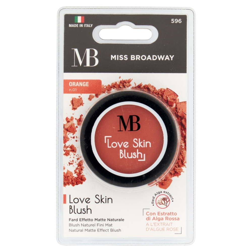 Miss Broadway Love Skin Blush Fard Effetto Matte Naturale Orange n.01 5 g
